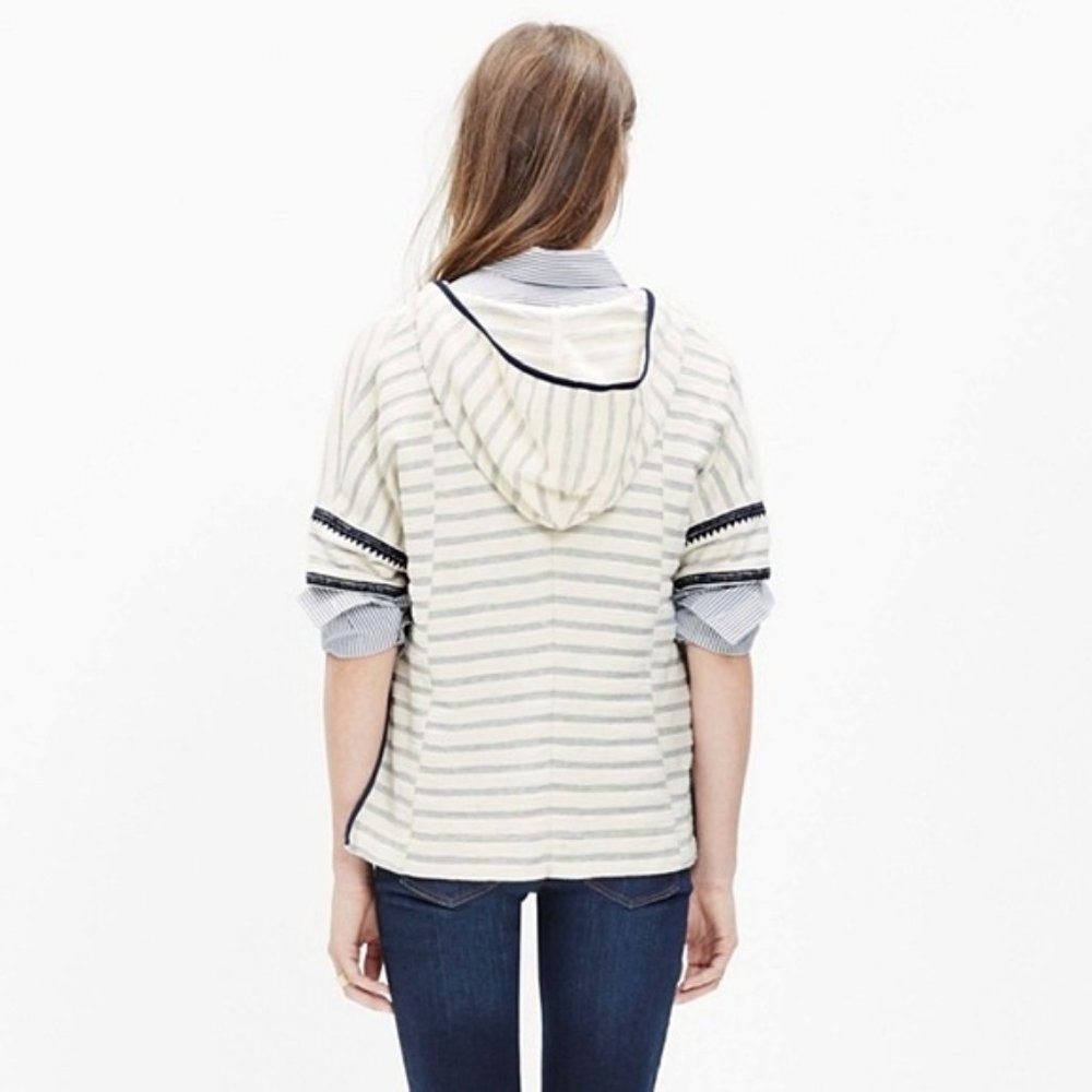 Madewell Elise Embroidered Short Sleeve Hoodie - Picture 3 of 9